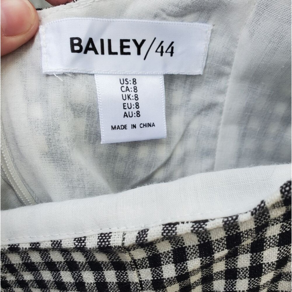NWT Bailey 44 Linen Blend Gingham Fit & Flare Dress - Picture 10 of 13
